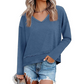 🌿 Lässig & feminin – Lockeres Langarmshirt mit V-Ausschnitt – Weicher Stoff, moderner Schnitt & vielseitig kombinierbar