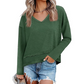 🌿 Lässig & feminin – Lockeres Langarmshirt mit V-Ausschnitt – Weicher Stoff, moderner Schnitt & vielseitig kombinierbar