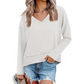 🌿 Lässig & feminin – Lockeres Langarmshirt mit V-Ausschnitt – Weicher Stoff, moderner Schnitt & vielseitig kombinierbar