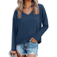 🌿 Lässig & feminin – Lockeres Langarmshirt mit V-Ausschnitt – Weicher Stoff, moderner Schnitt & vielseitig kombinierbar