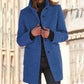 Damen Vintage-Wollmantel mit Stehkragen