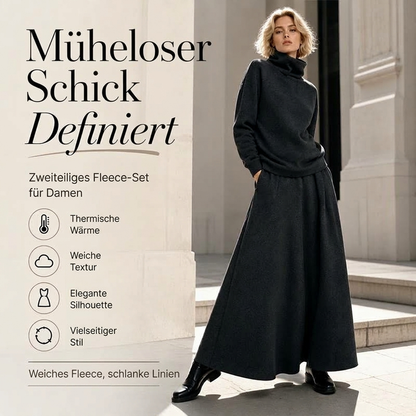⏰ Countdown läuft – 50% nur noch 3 Tage! Damen-Set aus Rollkragenoberteil und Maxirock