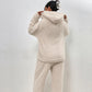 ⌛ Nur solange Vorrat reicht – danach regulärer Preis! Plüsch-Kapuzenpullover und Hose Lounge-Set für Damen