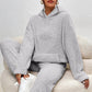 ⌛ Nur solange Vorrat reicht – danach regulärer Preis! Plüsch-Kapuzenpullover und Hose Lounge-Set für Damen