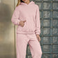 ⌛ Nur solange Vorrat reicht – danach regulärer Preis! Plüsch-Kapuzenpullover und Hose Lounge-Set für Damen