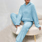 ⌛ Nur solange Vorrat reicht – danach regulärer Preis! Plüsch-Kapuzenpullover und Hose Lounge-Set für Damen