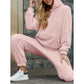 ⌛ Nur solange Vorrat reicht – danach regulärer Preis! Plüsch-Kapuzenpullover und Hose Lounge-Set für Damen