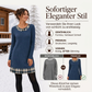🧶 Damen-Strickkleid mit Karomuster im Patchwork-Design – Lässig, weich & immer passend
