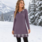 🧶 Damen-Strickkleid mit Karomuster im Patchwork-Design – Lässig, weich & immer passend