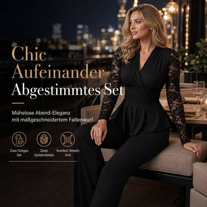 🔁 1000+ echte Bewertungen – durchweg positiv! Elegantes zweiteiliges Hosen-Set für Damen