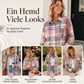 ⌛ Nur solange Vorrat reicht – danach regulärer Preis! Kariertes mittellanges Hemdjacke für Damen