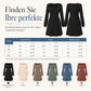 🗣️ 100.000 Leute schwärmen davon – probieren Sie es auch? Damen-Babydollkleid mit quadratischem Ausschnitt und Taschen