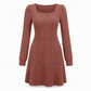 🗣️ 100.000 Leute schwärmen davon – probieren Sie es auch? Damen-Babydollkleid mit quadratischem Ausschnitt und Taschen