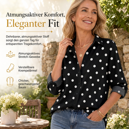 ⌛ Nur solange Vorrat reicht – danach regulärer Preis! Damen Elegante Freizeitbluse mit Langarm und Knopfleiste