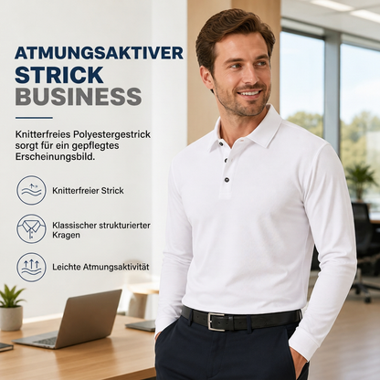👔 Langärmliges Kragen-T-Shirt für Herren – Klassisch, bequem & immer passend