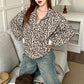 🐆 Damen Sweatshirt mit Leopardenmuster & Viertelreißverschluss – Lässig, bequem & immer passend
