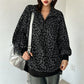 🐆 Damen Sweatshirt mit Leopardenmuster & Viertelreißverschluss – Lässig, bequem & immer passend