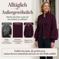 📈 Verkaufshit Nr. 1 – direkt 50%! Damen Strickpullover mit Laternenärmeln und Reißverschluss