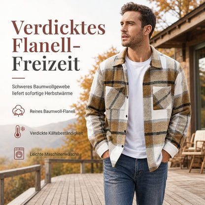 🙌 70% WiederkaufquoteLässiges kariertes Flanellhemd für Herren