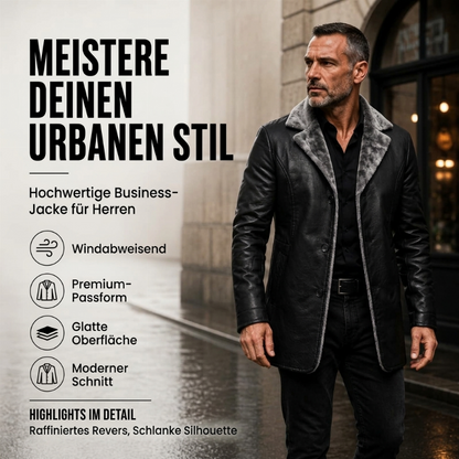 ⏰ Letzte Welle – Lager fast leer – 50% endet jederzeitHerren-Kunstledermantel mit Reverskragen und Plüschfutter