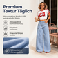 🔔 Letzte 100 Stück – solange der Vorrat reicht! Damen-Modische asymmetrische Wide-Leg-Jeans mit Überlappung