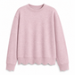 💨 Wer zögert, zahlt mehr – kein Scherz! Damen Sweatshirt mit Muschels-cut Saum und Rundhals