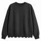 💨 Wer zögert, zahlt mehr – kein Scherz! Damen Sweatshirt mit Muschels-cut Saum und Rundhals