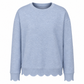 💨 Wer zögert, zahlt mehr – kein Scherz! Damen Sweatshirt mit Muschels-cut Saum und Rundhals