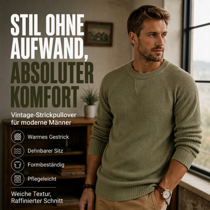 📢🎉50%Rabatt!!!🛍️🧶 Klassisches Rundhalspullover für Herren – Weich, bequem & immer passend