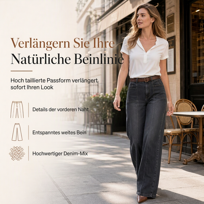 ⭐ 4,9 Sterne – nicht ohne Grund! Damen Jeanshose mit hohem Bund und weitem Bein