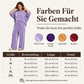 📢🎉50%Rabatt!!!🛍️✨Samt-Set für Damen: Kurzarm-Oberteil & Weite-Hose