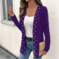 🧶 Damen Strickjacke mit Perlenbesatz – Weich, feminin & immer passend