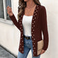 🧶 Damen Strickjacke mit Perlenbesatz – Weich, feminin & immer passend