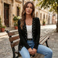 🧶 Damen Strickjacke mit Perlenbesatz – Weich, feminin & immer passend