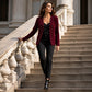 🧶 Damen Strickjacke mit Perlenbesatz – Weich, feminin & immer passend