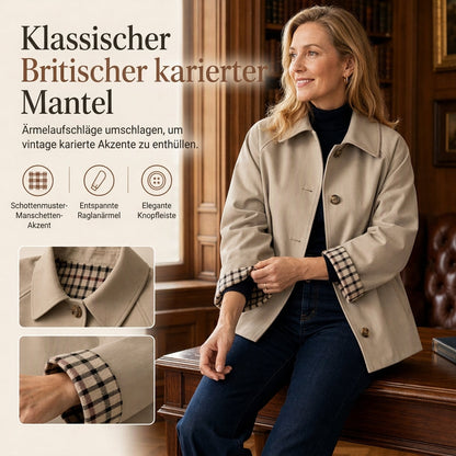 🧥Freizeitmantel für Damen, langärmelig, mit Knopfleiste, für Herbst und Winter