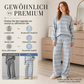 🌟 Der Look, den alle suchen – bei uns 50% günstiger! Damen-Streifenmotte-Mock-Neck-Top & Wide-Leg-Hosen-Set