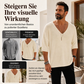 📦 Täglich 500+ Pakete versendet – der Wahnsinn! Lässiges V-Ausschnitt Strick-T-Shirt für Herren