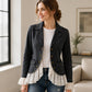 🙌 70% Wiederkaufquote – Qualität überzeugt! Damen Jeansjacke mit Spitzenabschluss und Reverskragen