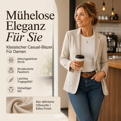 📢🎉50%Rabatt!!!🛍️✨Klassischer Damen-Jackenblazer mit Ein-Knopf-Verschluss