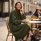 📊 Über 200.000 Verkäufe – Dankeschön mit 50% Rabatt! Unifarbenes Damen Freizeitkleid aus Kunstvelours