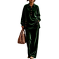 🧥Neuheiten – Hochwertiges zweiteiliges Samt-Set – Weicher Fall & edle Loungewear für jeden legeren Anlass