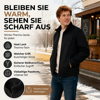 🚨 Eilmeldung: 50% endet heute Nacht! Wasserabweisende thermische Herrenjacke mit Vollreißverschluss