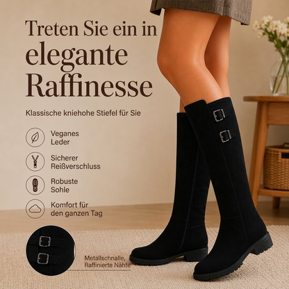 🔔 Letzte 100 Stück – solange der Vorrat reicht! Damen kniehohe Ritterstiefel mit runder Zehenpartie