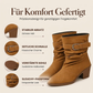 🚨 Eilmeldung: 50% endet heute Nacht! Damen Stiefeletten mit spitzer Zehenpartie und lässigem Faltenwurf bis zur Mitte der Wade