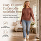 🔥 50% RABATT! Damen-Strickpullover mit Rundhals – Langarm, abfallende Schultern, Fledermausärmel & seitlicher Rüschenoptik