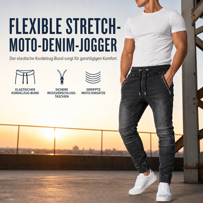 🚀 Neu eingetroffen – 50% Probierpreis! Gewaschene Denim-Jogger-Jeans für Herren, Freizeit-Jeans mit Bündchen