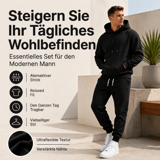 📦 Täglich 500+ Pakete versendet – der Wahnsinn! Freizeit 2-teiliges Set für Herren mit Hoodie und Jogginghose