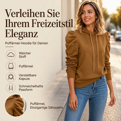 🏆 Verkaufsschlager – jetzt halber Preis! Lässig-eleganter Hoodie mit Puffärmeln für Damen
