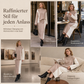 📢🎉 50% Rabatt + Gratis Versand! 🚚✨ Herbst-Winter Farbblock Strick Zweiteiler Damen – Verdickter Pullover und Rock